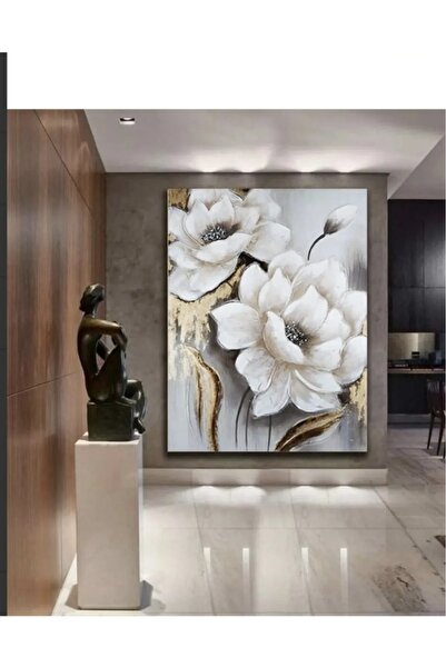 AR AJANS KANVAS TABLO Moderni dizajn, slika na platnu sa cvetovima i osmehom