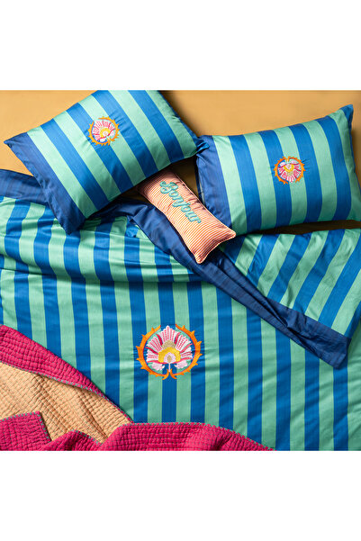 Zsa Zsa Zsu Lahor Nakışlı 300 Tc Saten E.kıng Sıze Pamuk Saten %100 Pamuk Nev...