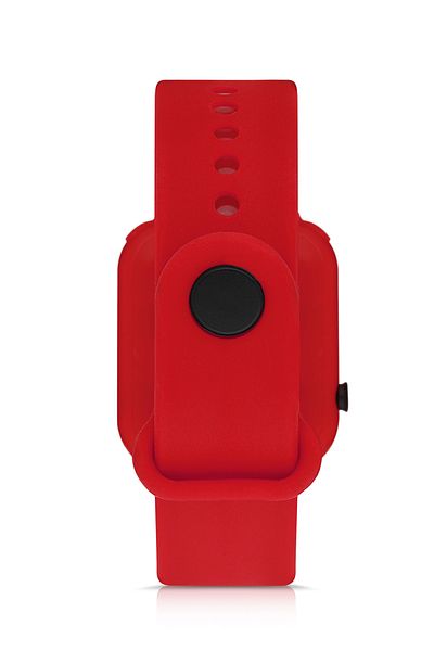 Polo Air Silicone Cord Digital Colorful Luminous Unisex Wristwatch Red Color