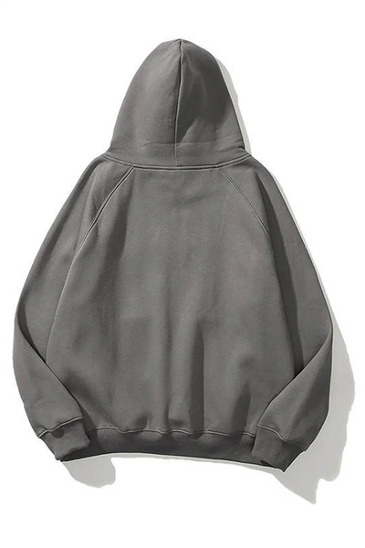 FUWEAR Unisex %100 Pamuk Comfort Baskılı 3 İplik Kapüşonlu Hoodie Sweatshirt