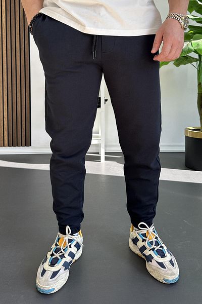 Edwox Ανδρικό αθλητικό παντελόνι Navy Blue Fit Cut - Edw229