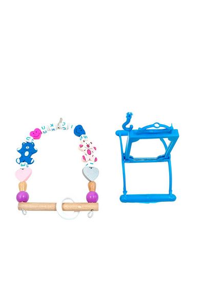 Ans Hanging Budgie Swing & Mirrored Perch Swing