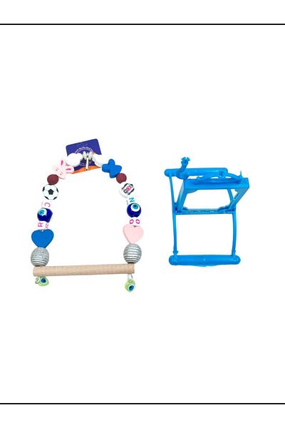 Ans Hanging Budgie Holder -&Mirrored Holder Swing