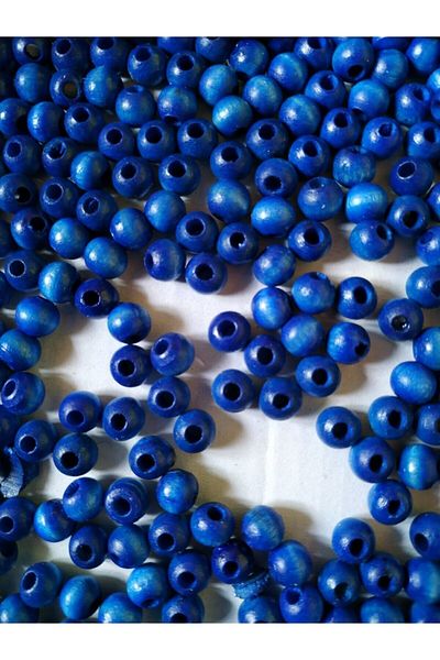 Selin Wooden Beads 6 mm 80 g (720 Pieces) Blue