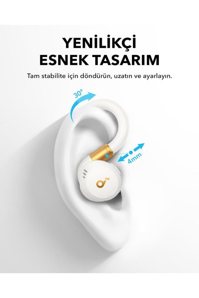 Anker Soundcore Sport X20 Kablosuz Egzersiz Kulaklığı, Gürültü Engelleme, Beyaz - A3968