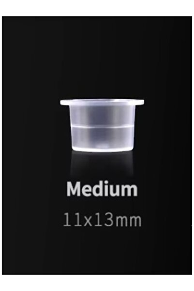 Agila 50 Adet Dövme Pota Boya Kabı Medium Standart(10*12 MM)