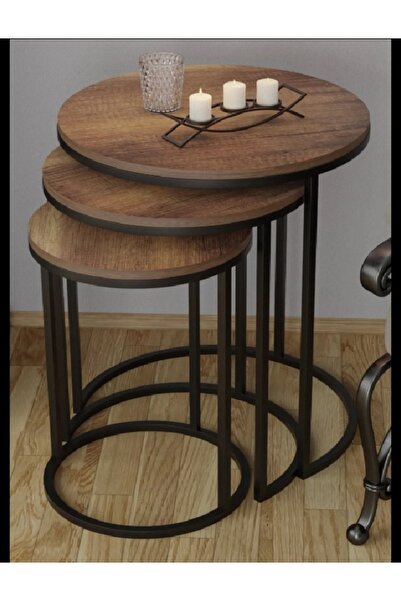 CAPRİDOS MOBİLYA Ecol 3lü Zigon Sehpa - Ceviz