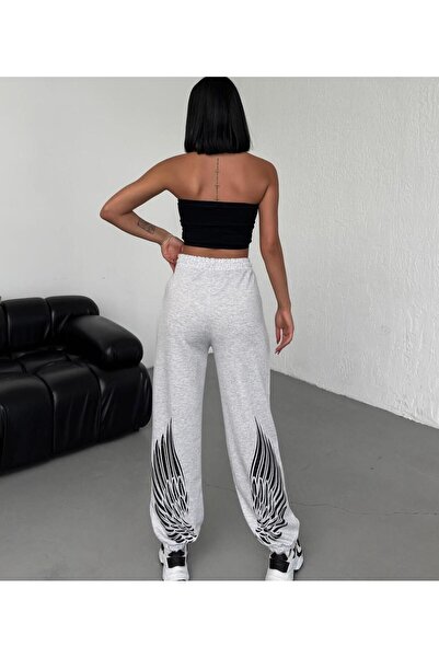 Charme Elegant Pantaloni de sport unisex cu imprimeu cu aripi pentru picioare...