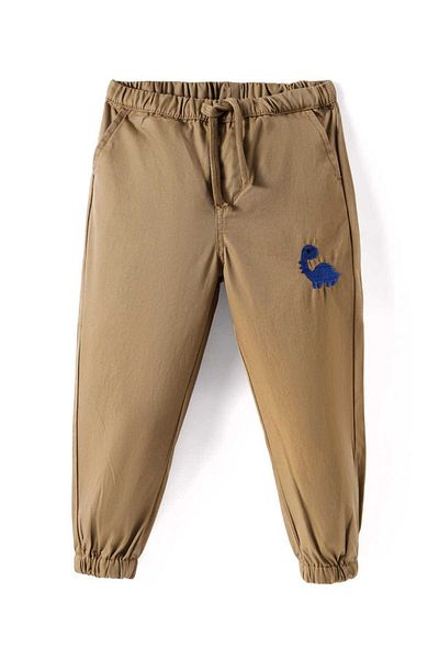 Bonfino Bonfino Dino Embroidered Joggers - Tan