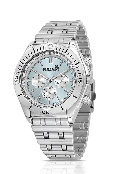 Polo Air Men's Silver-Blue Wristwatch - Pl-0898E2X