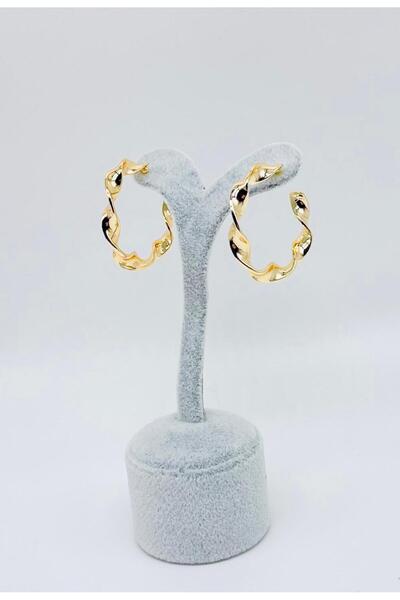 TRENDTAKI BURGULU HALKA KÜPE GOLD KAPLAMA 0135