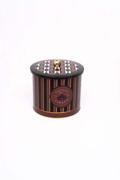 EVLE Circus Pattern Food Storage Container - Metal Storage Container 17.5 Cm X 15.5 Cm Er146-9e