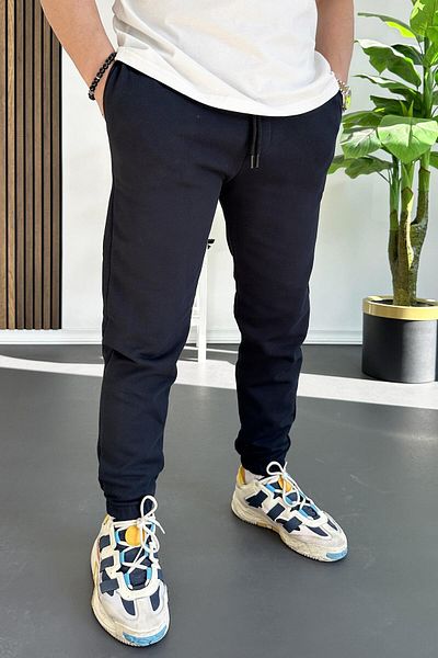 Edwox Ανδρικό αθλητικό παντελόνι Navy Blue Fit Cut - Edw229