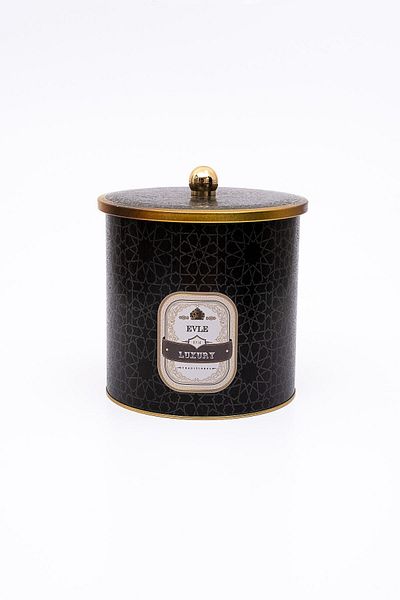 EVLE Trellis Patterned Food Storage Container - Metal Storage Container 17.5 cm X 18 Cm, 4.1 Liter, Er147-V2