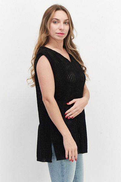 TAIFUN بلوزة نسائية بغطاء رأس بدون أكمام، باللون الأسود