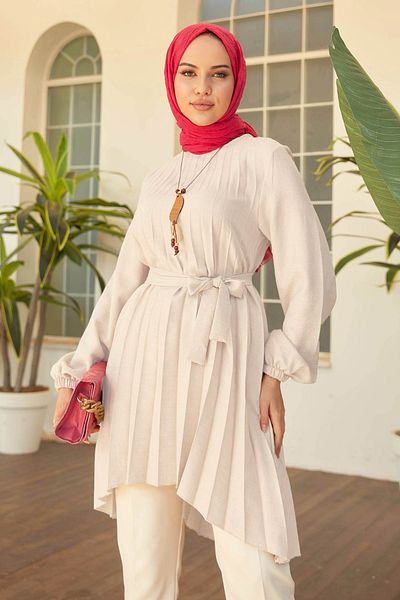 TOFİSA 11684-WEISSE Tunika