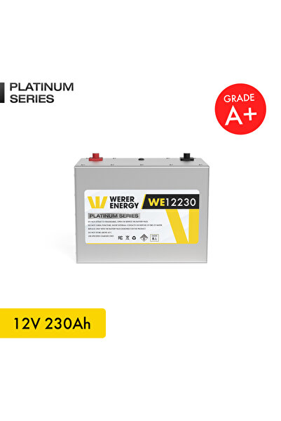 WERER ENERGY 12V 230Ah LiFePO4 Platinum Series Bluetooth'lu Lityum Demir Fosf...