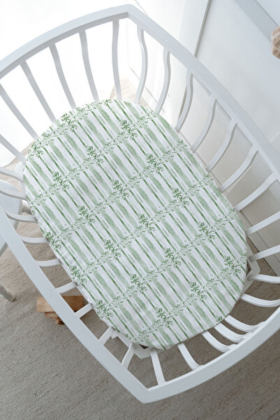 Tuğba Kuğu Anne Yanı Beşik Nevresim Takımı (60x100) - Green Royal Series - Y Harfi