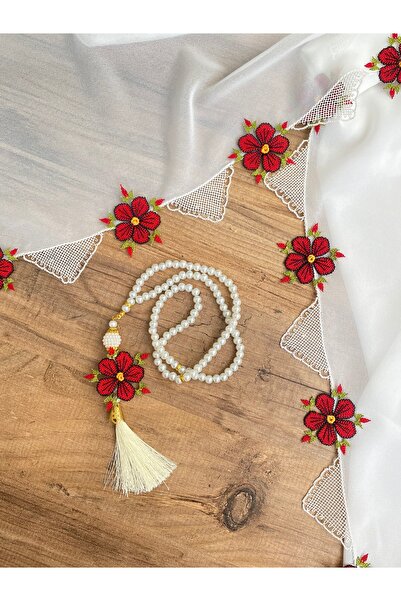 DEVSER Needle Embroidered Prayer Headscarf