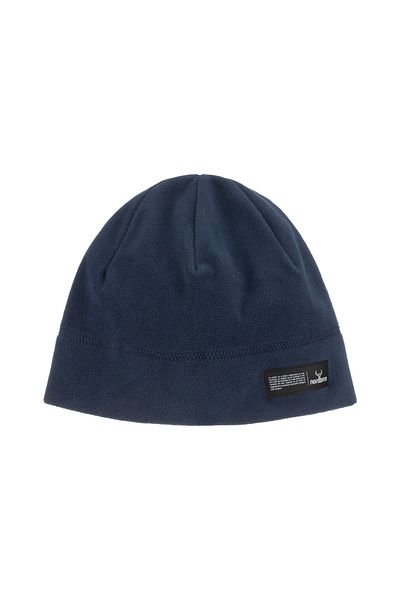 Nordbron Navy Blue Microfleece Fleece - Unisex Soft Textured Casual Beanie Hat