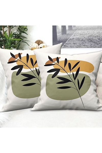 Ardizayn Love - Σετ 2 Λευκές Μαξιλαροθήκες - 43x43 cm, Εκτύπωση διπλής όψης