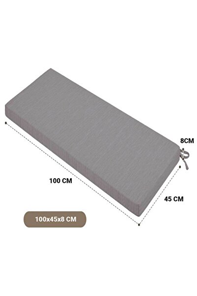 RevuBaby Çoton Kumaş Uzun Koltuk Minderi Iç Ve Dış Mekan Güneş Dayanıklı Bank & Sandalye Minderi100-45-8 Cm