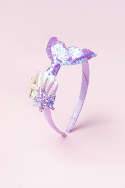 Banamio Colorful Sequin Mermaid and Oyster Detailed Children's Crown