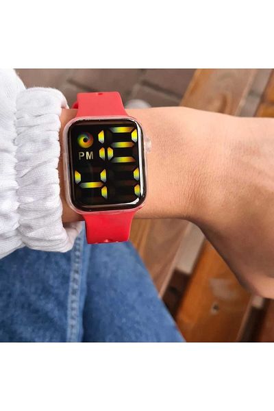 Polo Air Digital Unisex Luminous Colorful Wristwatch Red Color