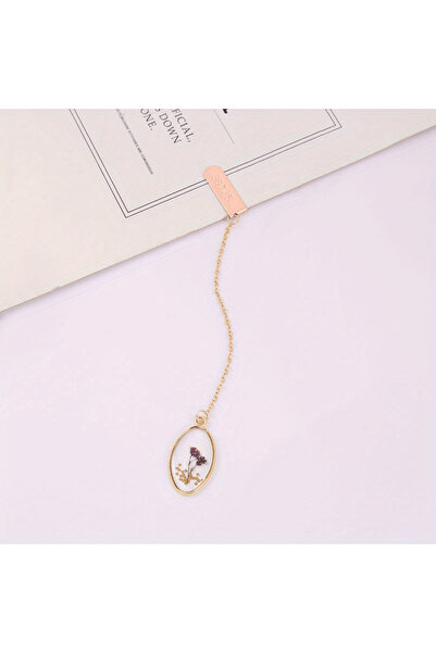 Choice علامة مرجعية أدبية أنيقة باللون الأرجواني - مشبك كتاب جذاب من الزهور ا...