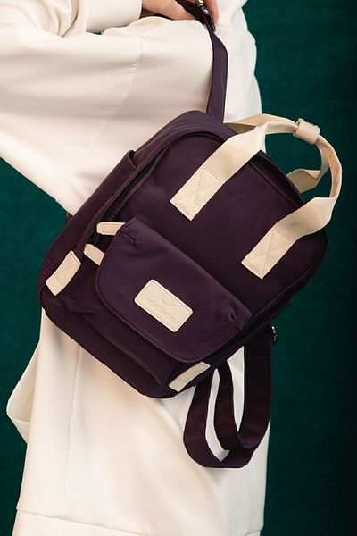 Nordbron Lucerne Unisex - Μωβ ανθεκτικό σακίδιο πλάτης με θήκη για tablet, αδιάβροχο σχολικό και σακίδιο πλάτης φορητού υπολογιστή