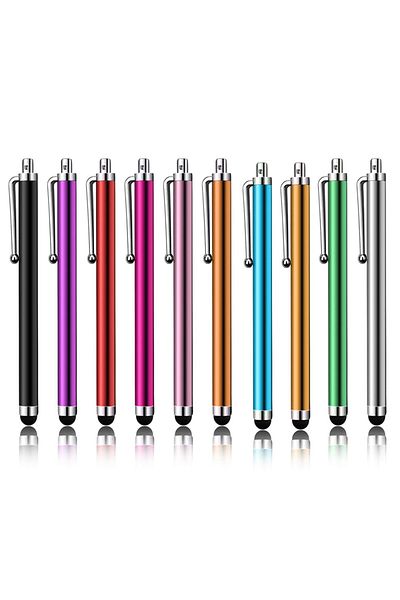 XMSJ 10 قطع من أقلام اللمس الذهبية لأجهزة iPad Apple Pencil قلم اللمس لأجهزة Android Ios Windows قلم الهاتف اللوحي لأجهزة I