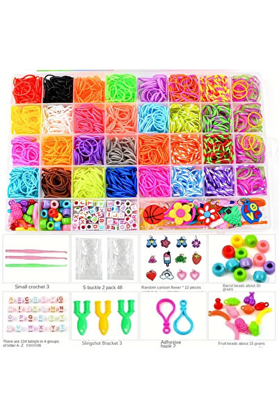 Choice مجموعة أساور نول بألوان زاهية متنوعة (4300 قطعة + 32 لونًا ذهبيًا فاتح...