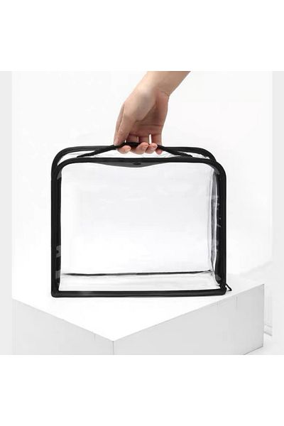 Choice 23x14x16cm Transparent Simple Transparent Makeup Bag Storage Pouch Waterproof Pvc Dustproof Protecti