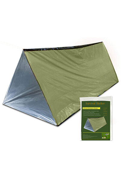 Choice خيمة طوارئ خضراء، خيمة طوارئ أنبوبية مقاومة للماء لشخصين للتخييم والأن...