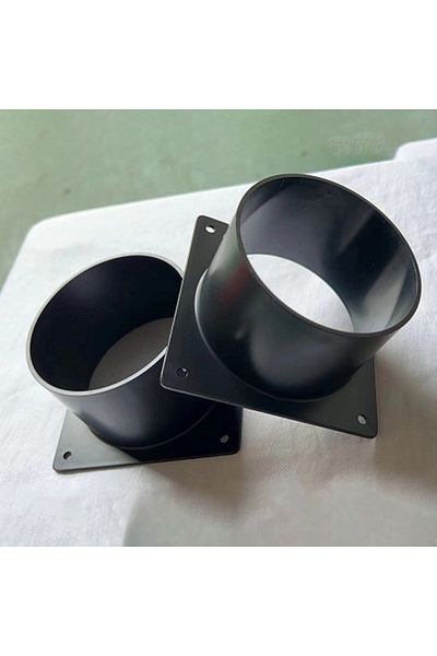 Choice 120mm 1pc 75/100/120mm Black Flange Connector Abs Square Bottom Straight Flange Air Inlet And Outlet