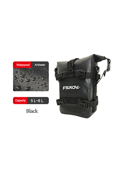 Choice Black Universal Motorcycle Frame Crash Bars Waterproof Bag Repair Tool...