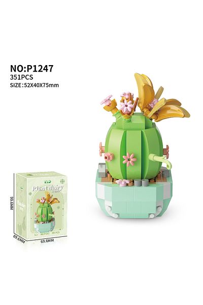 Choice P1247 351pcs Flower Succulents Building Blocks Everlasting Flower Bonsai Tree Gardens Romantic Brick