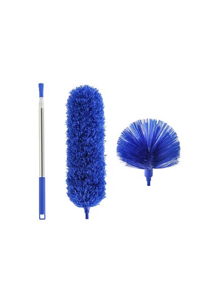 Szkoy Blue 2.5 M 3 Set Of Spider Web Broom Roof Ceiling Dust Sweep Cleaning Sweep Dust Broom Retractable A