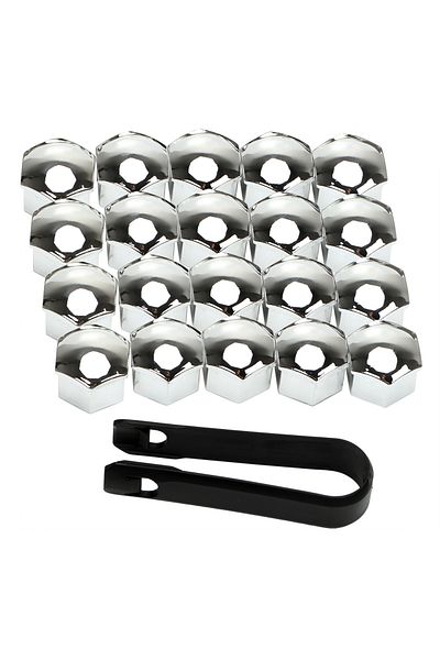 Choice Silver 20pcs Special Socket Auto Hub Screw Cover 17mm Bolt Rims Exterior Decoration Protection Car W