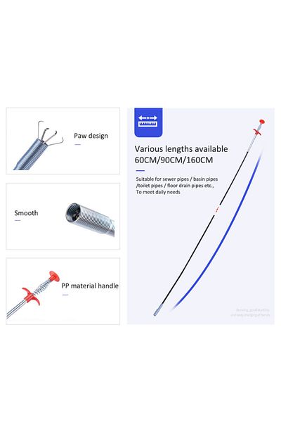 Choice 90cm/35.43 Inch Sink Drains Grabber Tool Flexible Long Reach Claw Pick Up Narrow Bend Curve Floor...