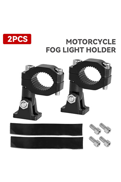 Choice قطعتان من دعامة مصباح أمامي LED للدراجات النارية مع مشابك تثبيت أنبوبية لمصابيح الضباب للدراجات النارية