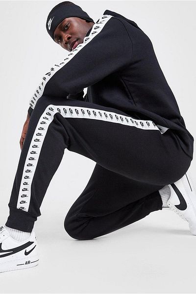 Nike Σετ αθλητική φόρμα Fleece Repeat Logo Full Tracksuit Ανδρικό Σετ Μαύρο Φούτερ