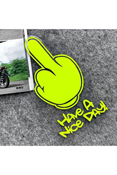 Choice6 أصفر فسفوري، أتمنى لك يومًا سعيدًا! ملصقات عاكسة للضوء للدراجات النار...