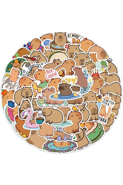Choice 50pcs Cute Capybara Animals Cartoon Graffiti Stickers DIY Phone Guitar Laptop Notebook Suitcase C...