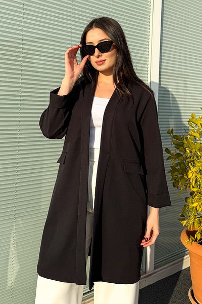 ModaPlaza Jachetă lungă de damă, mărime mare, 2335