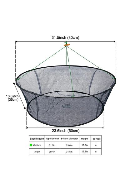 Choice M 80cm Style Foldable Drop Net Fishing Landing Nets Crayfish Shrimp Catcher Prawn Bait Crab Shrimp P