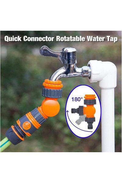 Choice Garden Hose Connector Faucet Adapter For 1/2 Inch Hose Reel Cart Plastic Click-lock Quick Connect...