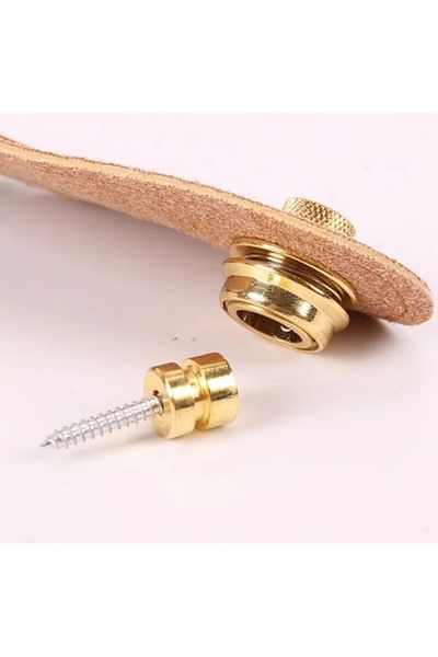 Choice 1 Pc Guitar Strap Lock Heavy Duty Metal Button Security Straplock for Electric Acoustic Guitar Ba...