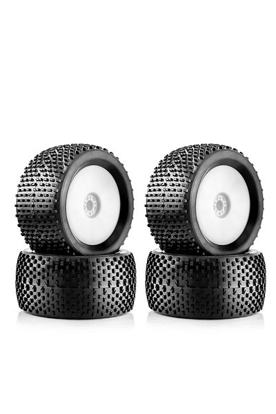 Choice 4pcs White 140mm Off Road Buggy Tires Wheel 17mm Hex Hubs For 1/8 Rc Racing Car 4wd Nitro Hpi Hsp Ba