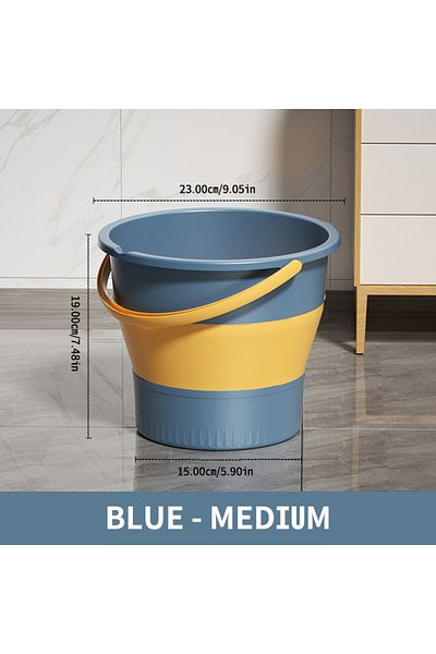 Choice Blue M Seametal 5l/10l Foldable Bucket For Car Washing Thickened Plastic Durable Water Bucket Outdoo
